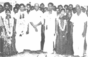 Kamaraj attending wedding of Bala Mandir girls