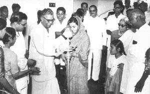 Indira Gandhi inaugurating the Nursery and Hospital Block in 1959