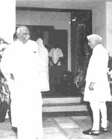 Prime Minster Jawaharlal Nehru and Kamaraj at Bala Mandir in 1954
