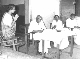 Kamaraj opening the free dispensary in 1950